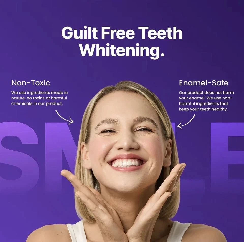 DR.DENT Purple Tooth Whitening Strips Peroxide Free 14 Treatments for Teeth