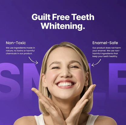 DR.DENT Purple Tooth Whitening Strips Peroxide Free 14 Treatments for Teeth